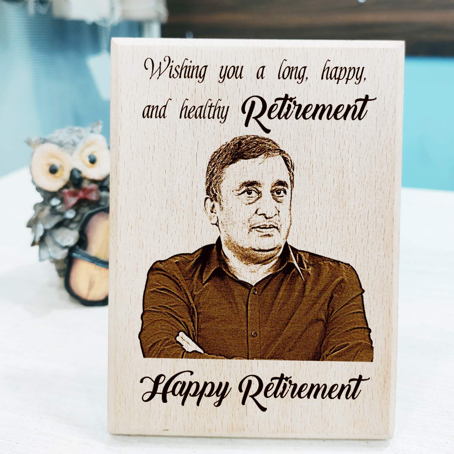 Incredible Gifts India Personalized Photo Frame For Retired Teacher (5X4 Inches, Wood), Tabletop Rectangular